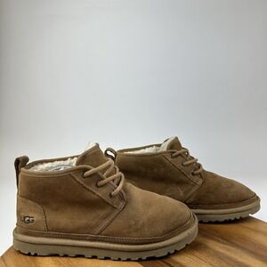 Womens UGG Neumel Chestnut Brown Suede Lace Up Chukka Ankle Boots Size 8 M GUC